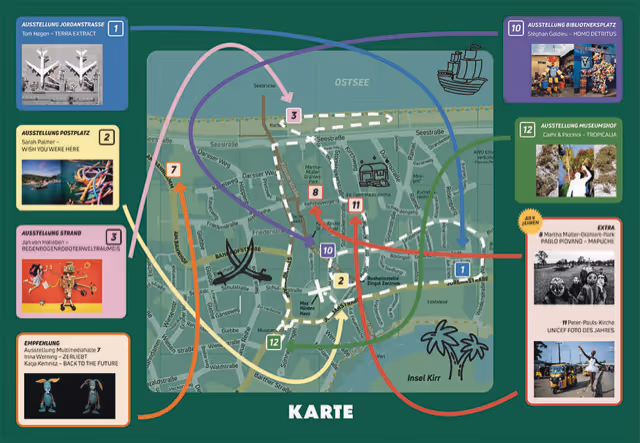 Folding map of the K❤️P photo treasure hunt, Zingst